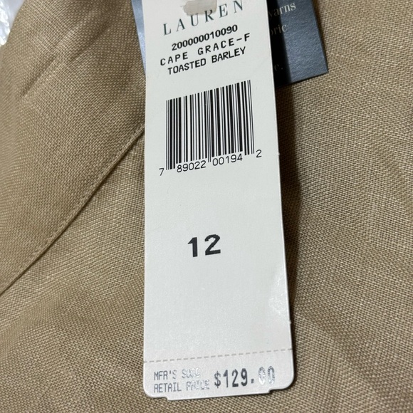 New Lauren Ralph Lauren Beige A-Line Skirt - Picture 3 of 4